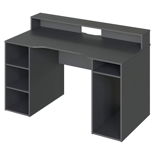 OZONE Scrivania Gamer PC 136x67x88cm Antracite, Reversibile Spazio per Passacavi