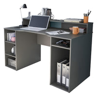 OZONE Scrivania Gamer PC 136x67x88cm Antracite, Reversibile Spazio per Passacavi