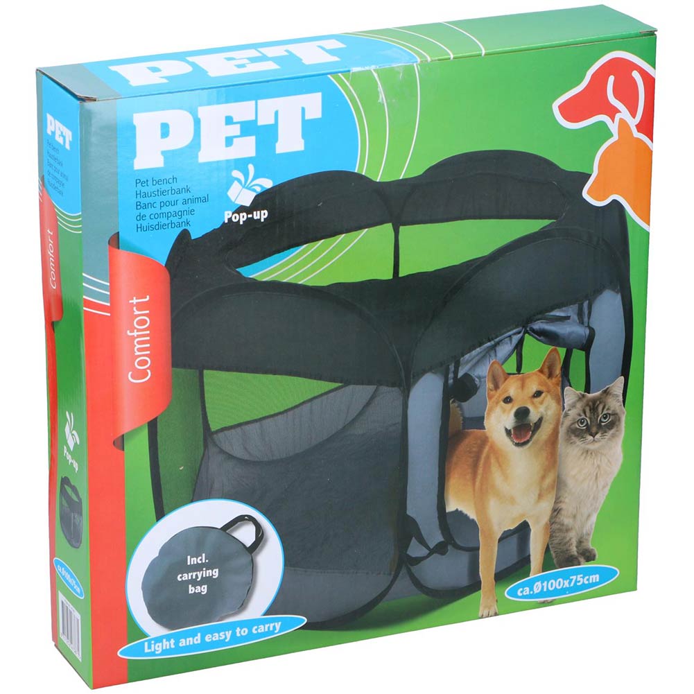 Recinto Box Animali Domestici 100x75cm Cuccia Pieghevole Salvaspazio con Borsa