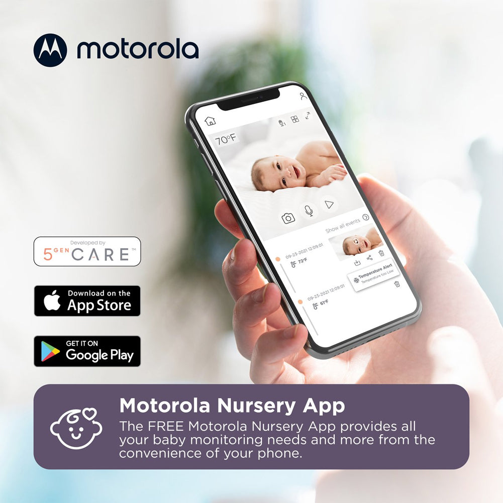 Motorola Nursery PIP1010 Connect Baby Monitor Full HD con App e Visione Notturna