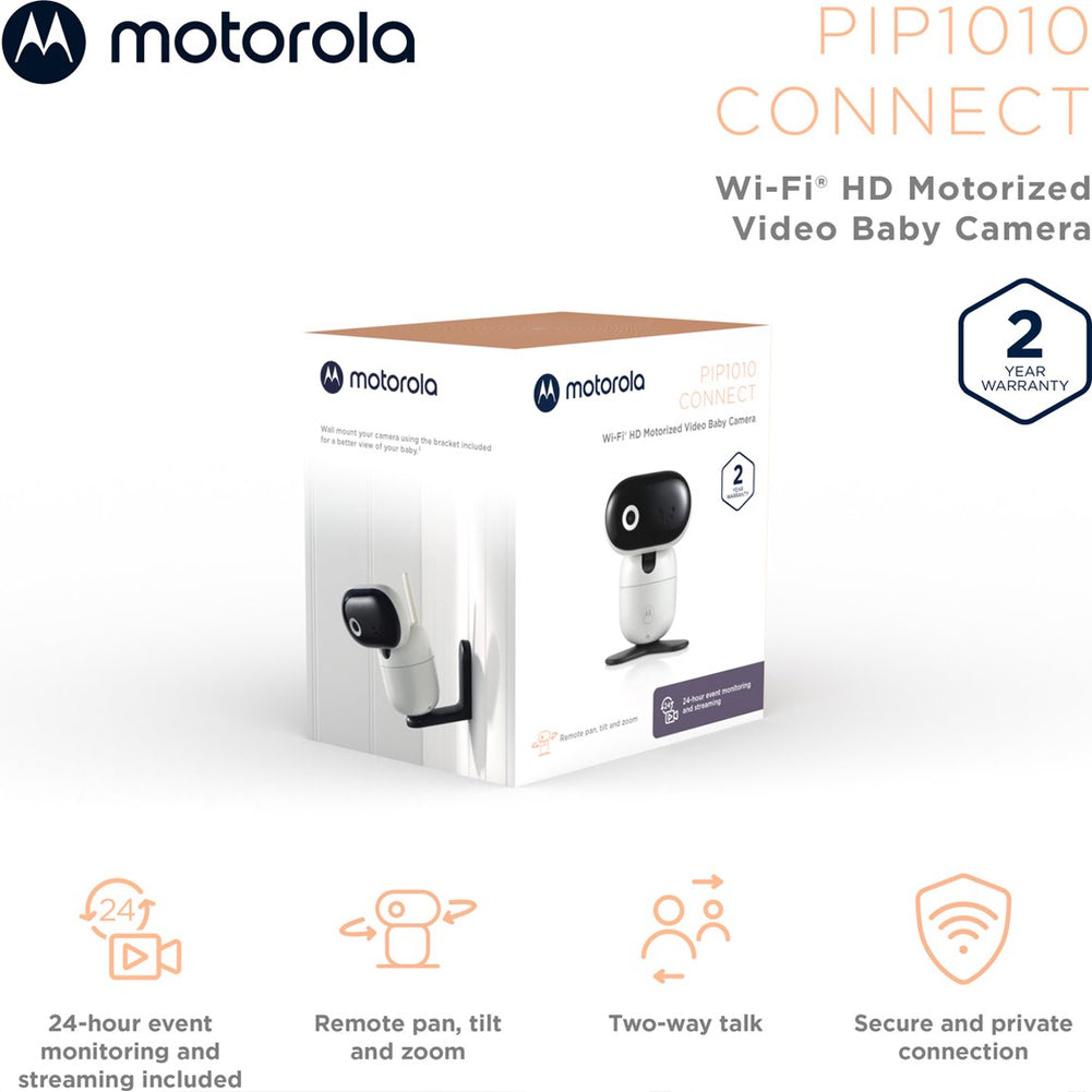 Motorola Nursery PIP1010 Connect Baby Monitor Full HD con App e Visione Notturna