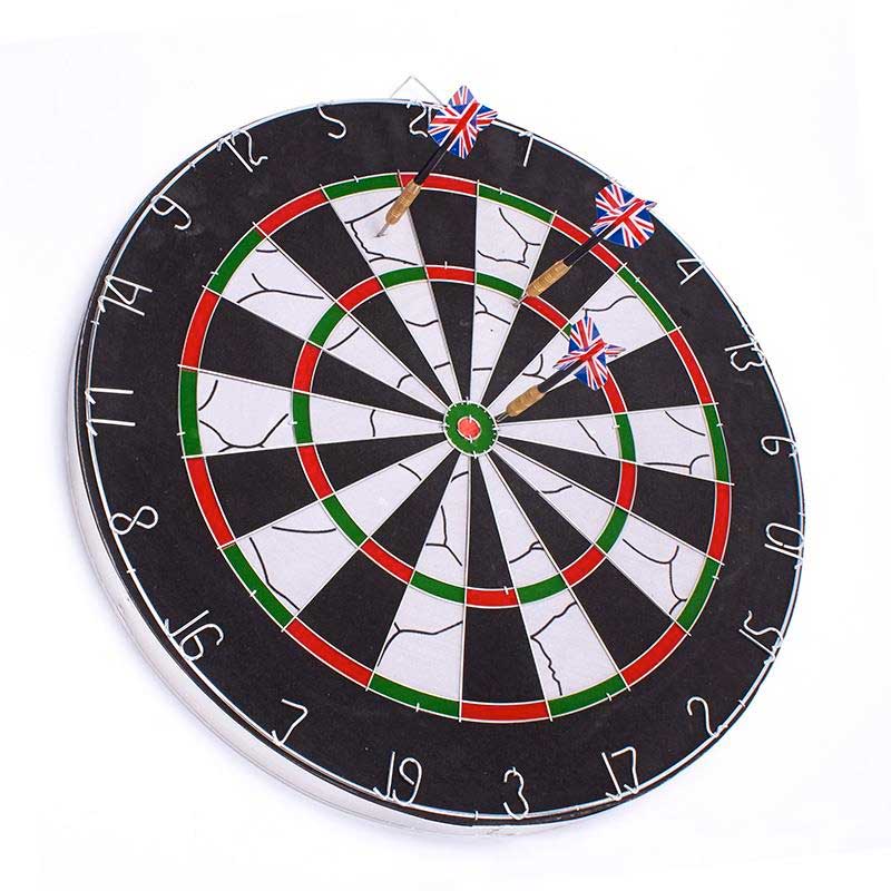Dart Game Gioco Tirassegno Bersaglio 6 Freccette Modello Deluxe Diametro 45 cm