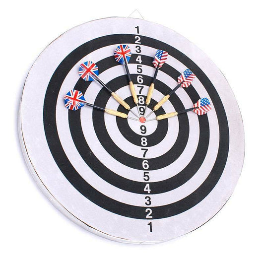 Dart Game Gioco Tirassegno Bersaglio 6 Freccette Modello Deluxe Diametro 45 cm
