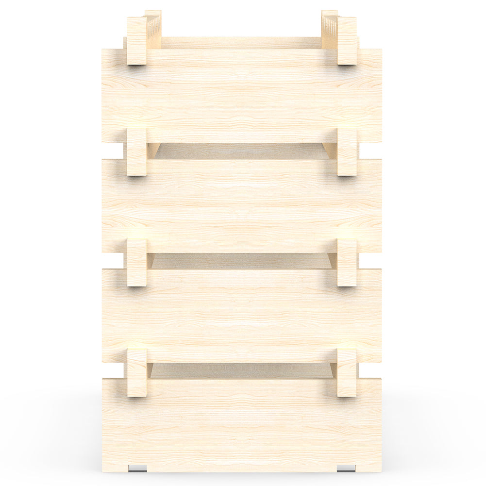 Porta Bottiglie Cantinetta Legno di Pino 4Piani 32 Scomparti 90x30 H54cm Casa Bar