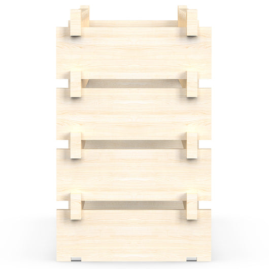 Porta Bottiglie Cantinetta Legno di Pino 4Piani 32 Scomparti 90x30 H54cm Casa Bar