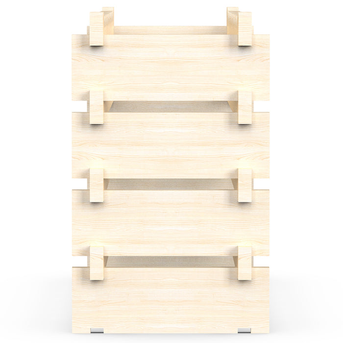 Porta Bottiglie Cantinetta Legno di Pino 4Piani 32 Scomparti 90x30 H54cm Casa Bar