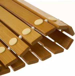 Tappeto per Doccia Vasca da Bagno in Legno Bambù Superficie Antiscivolo  60x40cm