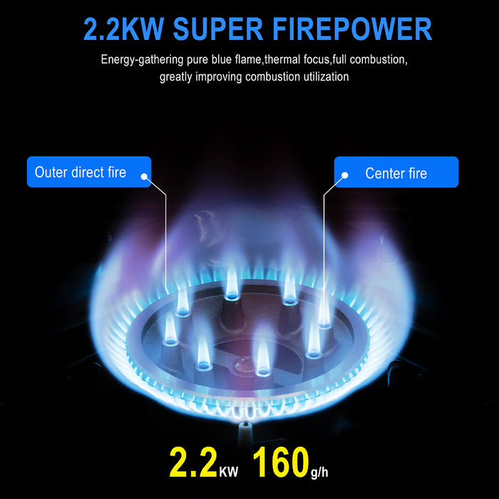 Fornello a Gas 1 Fiamma Portatile con Valigetta per Campeggio Grigio