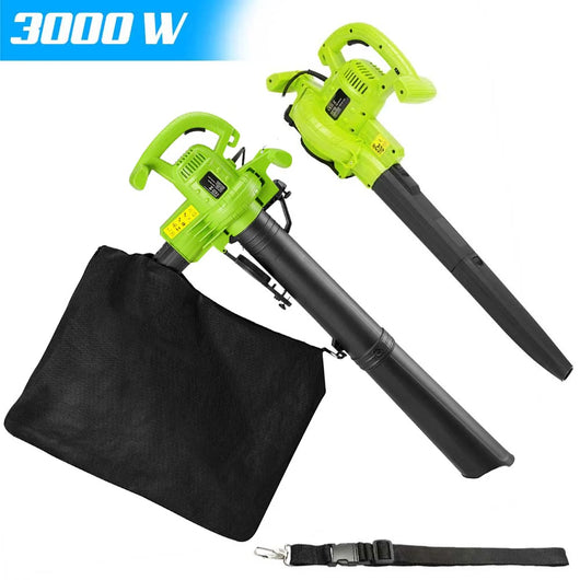 Aspiratore per Foglie Trituratore e Soffiatore Elettrico 3000W 3in1 Sacco 40LT