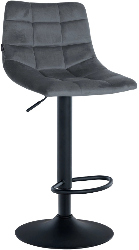 2er Set Barhocker Jerry Samt schwarz