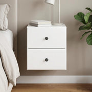 Mobiletto da notte a muro Bianco Lucido 34,5 x 33 x 40 cm 899153