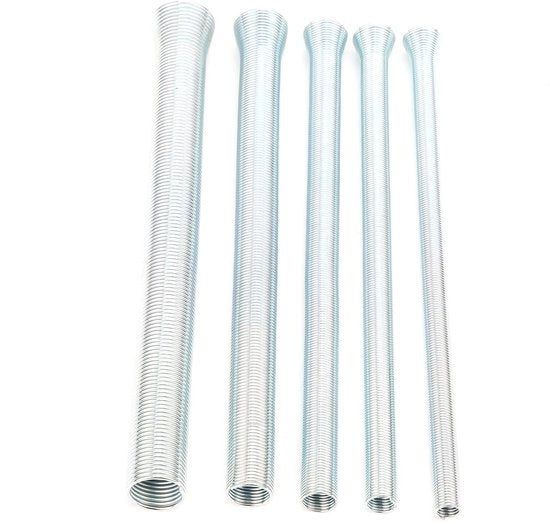 Accessori di tubo flessibile 5 pezzi - Resistente al calore - Resistente alla corrosione - Per rame/aluminum/acciaio - Acciaio verniciato - Diverse dimensioni - Flessibilità di tubo