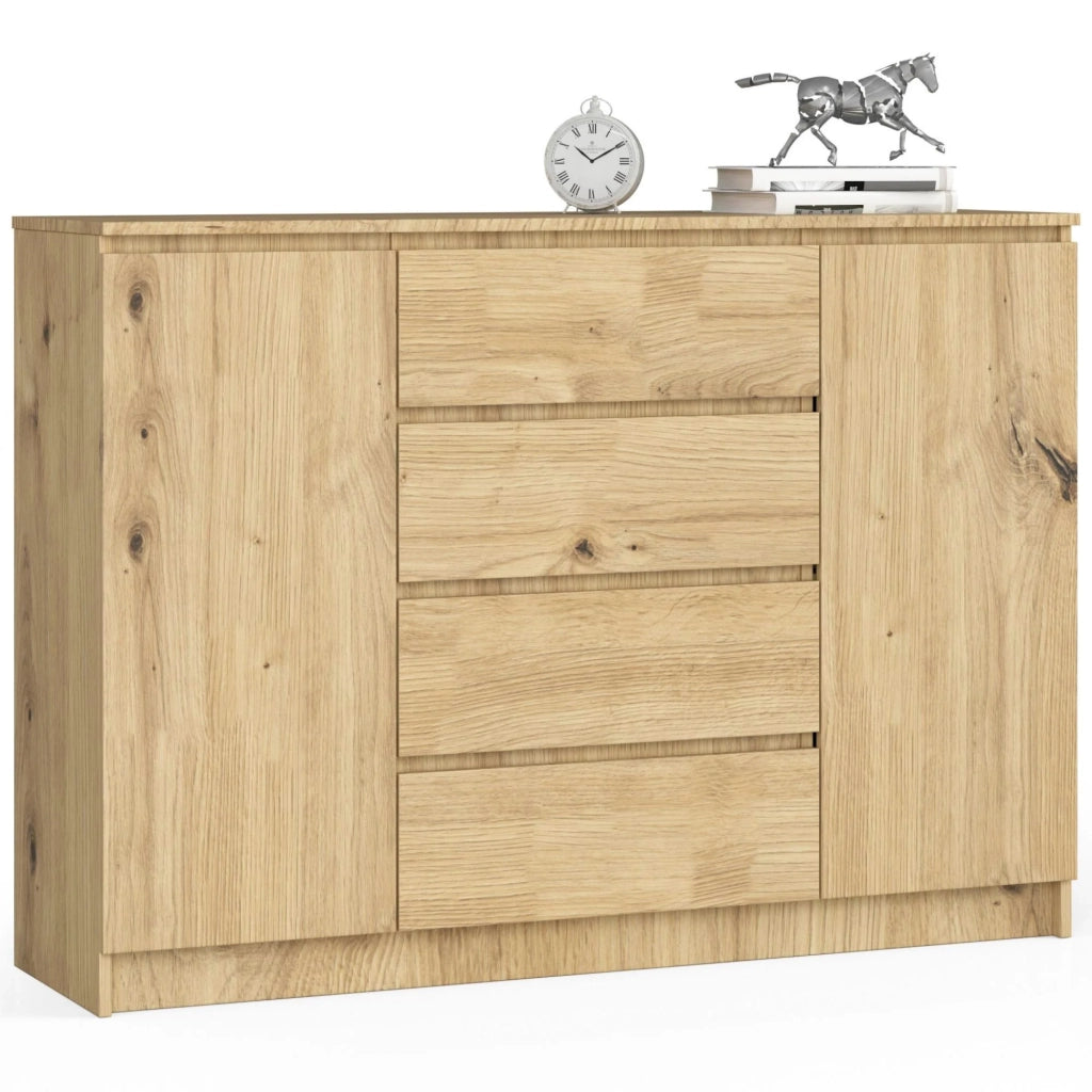 Cassettiera AKORD K140 Quercia Artisan 138 cm 2 ante 4 cassetti 138x40x99 cm