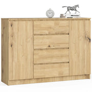 Cassettiera AKORD K140 Quercia Artisan 138 cm 2 ante 4 cassetti 138x40x99 cm