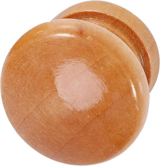 10 Pezzi di Chiavi a Palla in Legno Naturale - Maniglie per Porta Armadio - Hardware per Mobili - Maniglia di Trazione (33 MM)