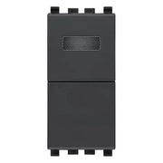 VIMAR EIKON - PULSANTE 1P NO 10A +SPIA ARANCIO GRIGIO