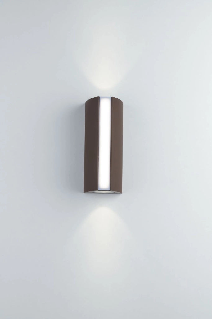 APPLIQUE TRIEMISSIONE LED RAY BRONZO 14W 1490LM CCT 3000K / 4000K IP54 8,5X7,8X20CM