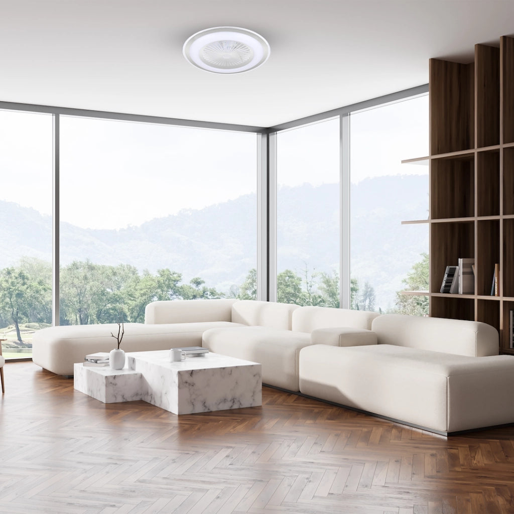 Plafoniera ventilatore Zephyr Milagro Ø60 LED 48W telecomando