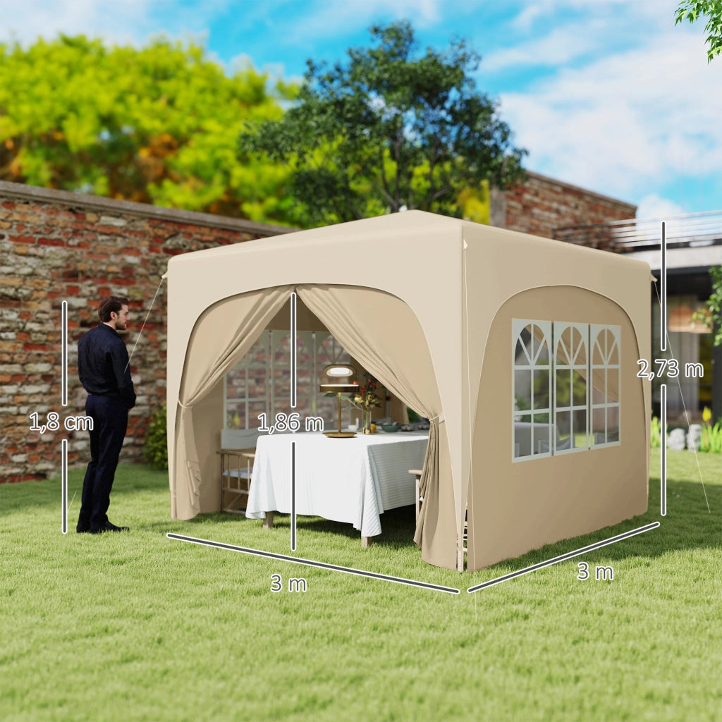 Cenador Plegable 3x3 m ¨C zephmum ¨C Grigio