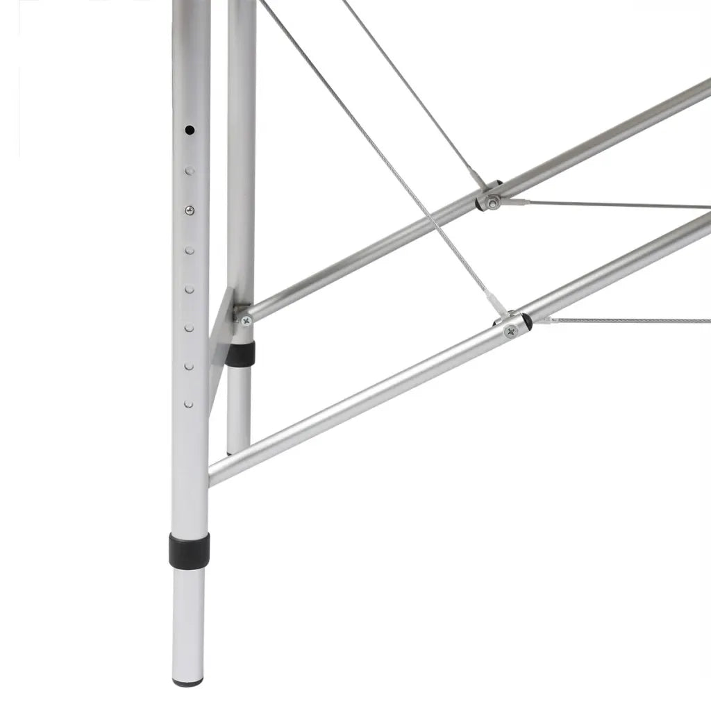 Lettino Pieghevole da Massaggio Nero 3 Zone con Telaio Alluminio CFW7802761