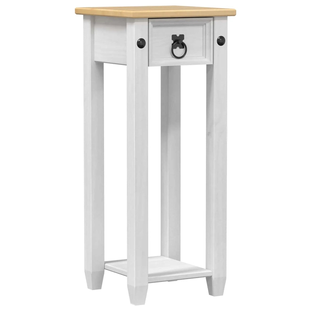 Supporto per piante Bianco 30 x 30 x 73 cm Pino massello 42024943