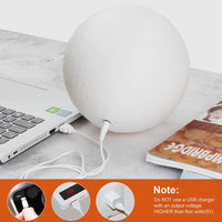 Lampada da Tavolo Sfera 20cm Luce LED RGB Touch e Batteria Ricaricabile USB