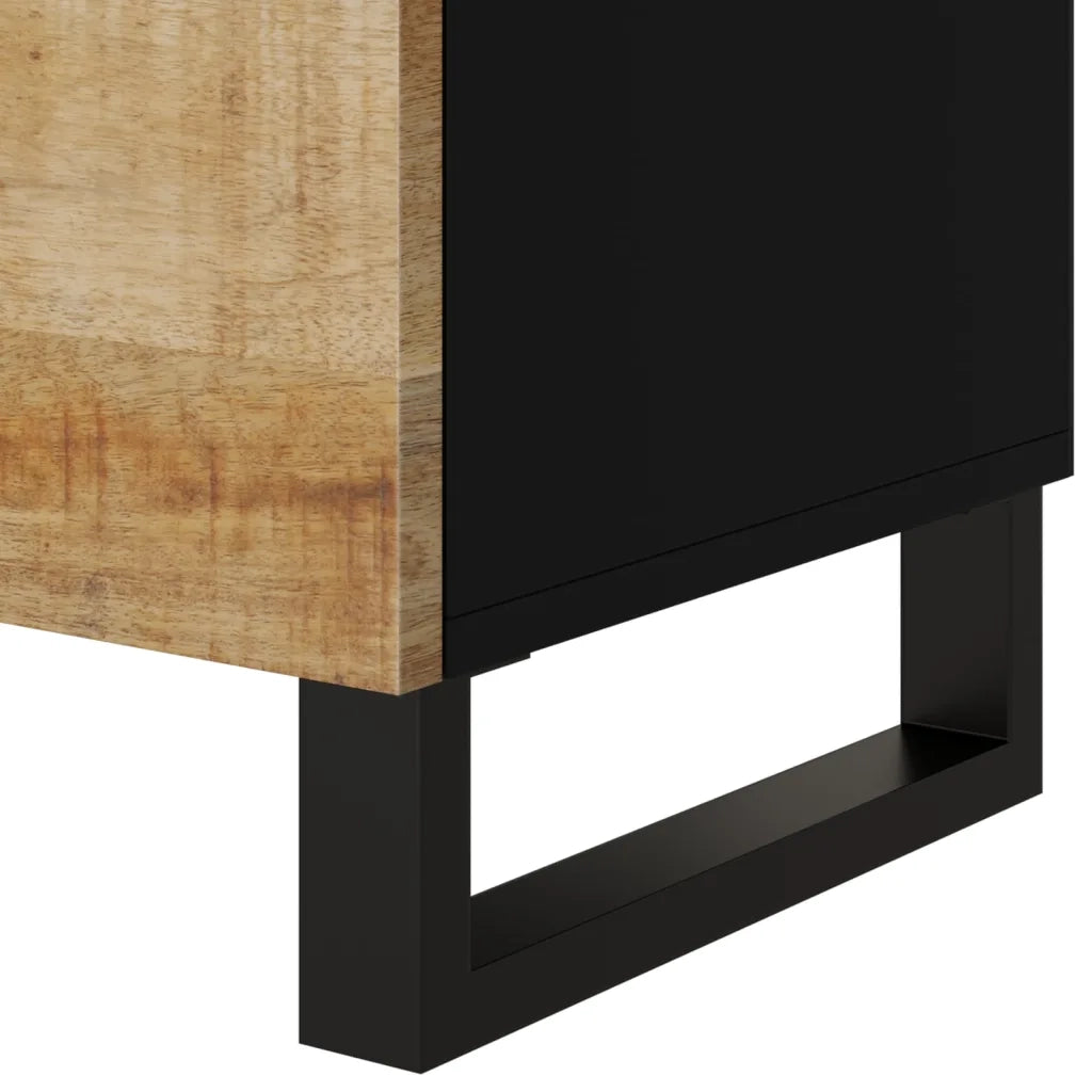 Comodino 50x33x62cm Legno Massello di Mango e Legno Multistrato 350664