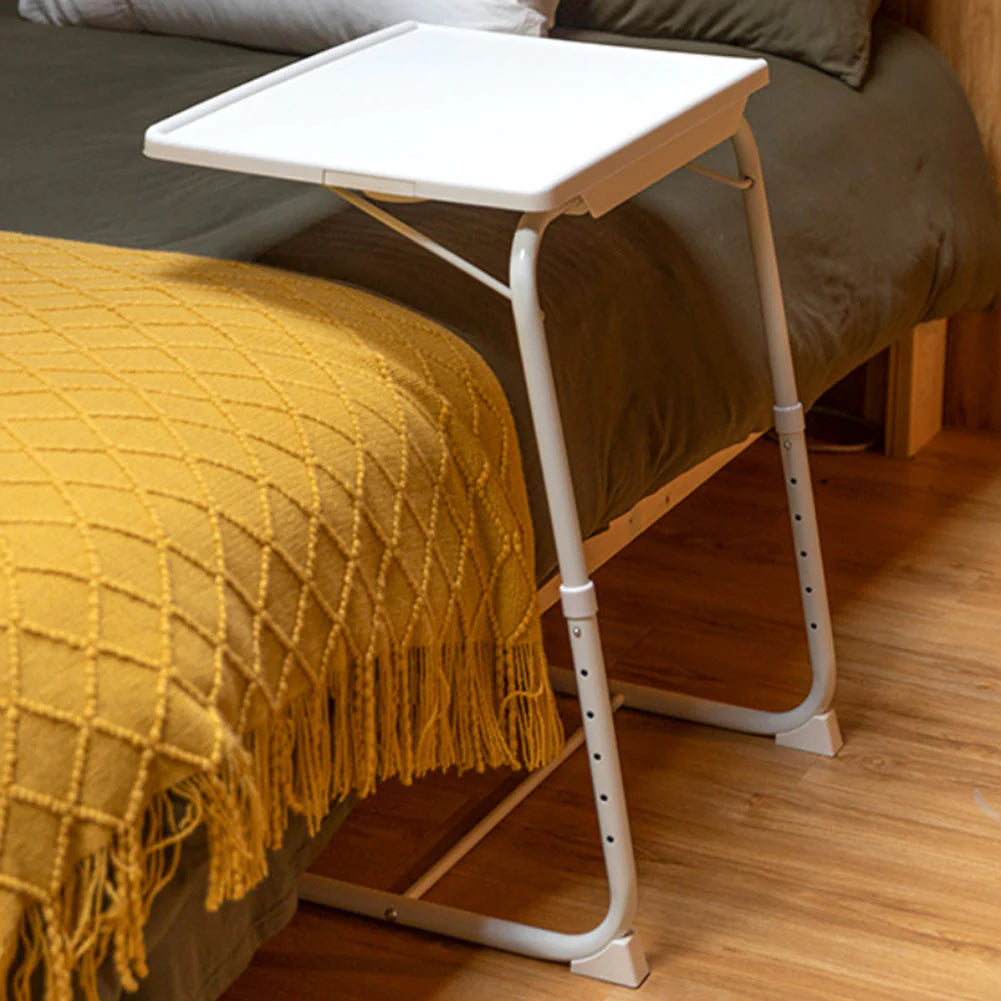 Tavolino Porta PC Scrivania Inclinabile Postazione Lavoro in Plastica e Metallo