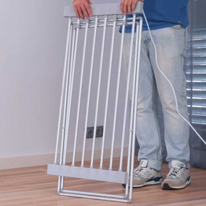 Stendibiancheria Elettrico 120W Stendino in Alluminio Pieghevole Asciugabiancheria