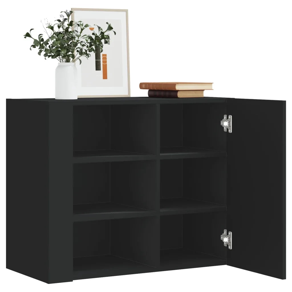 vidaXL Armadietto a Muro Nero 75x35x60 cm in Truciolato