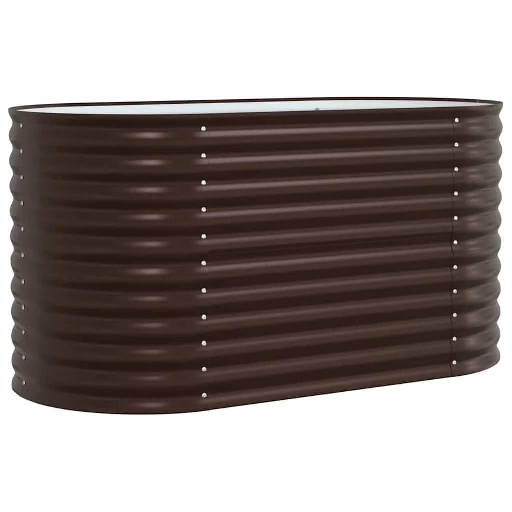 Fioriera rialzata da esterno moderna e minimalista 160 x 80 x 81 cm in acciaio marrone codice 02_0058915.