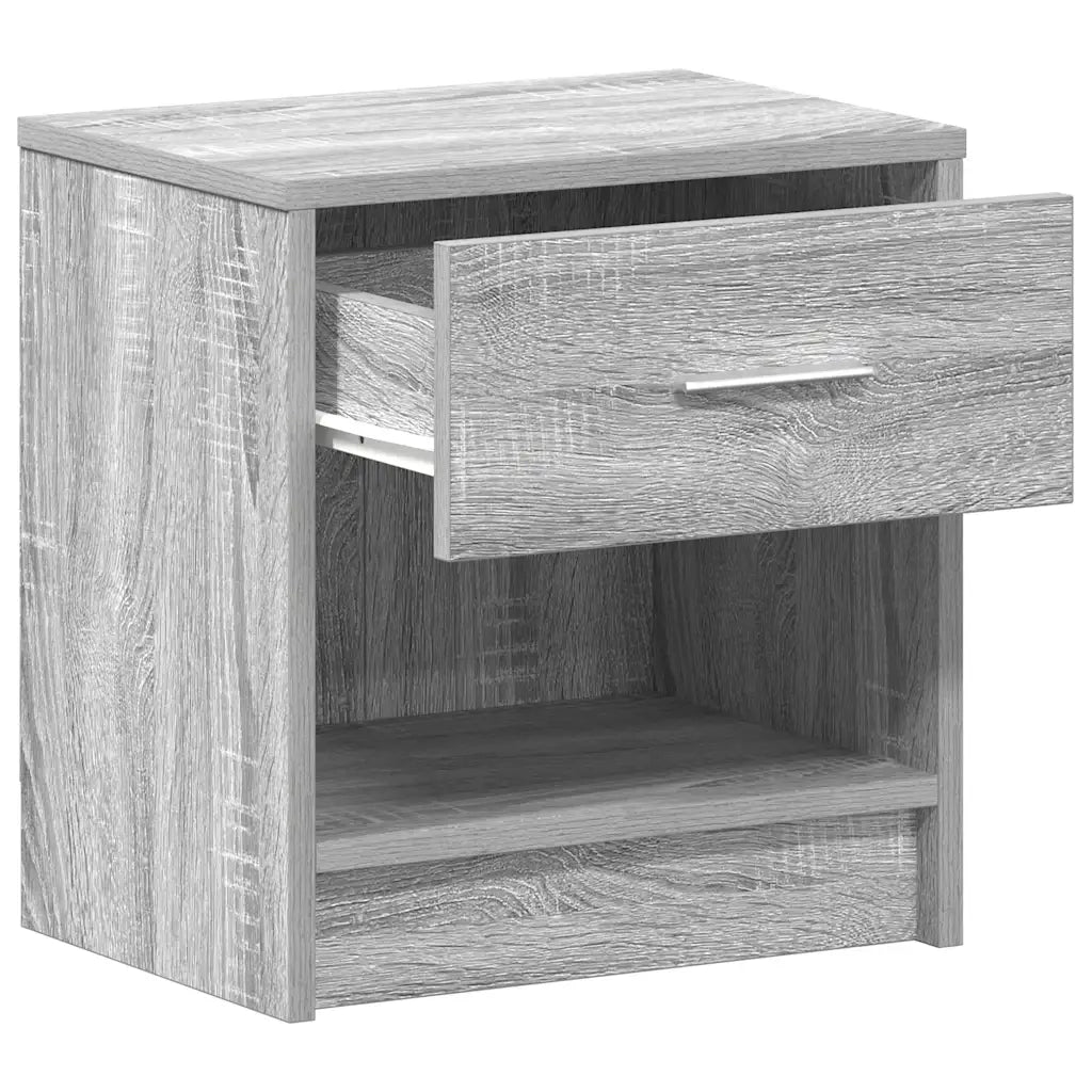 Comodini 2 pz con Cassetto Grigio Sonoma 39x28x41 cm 858760