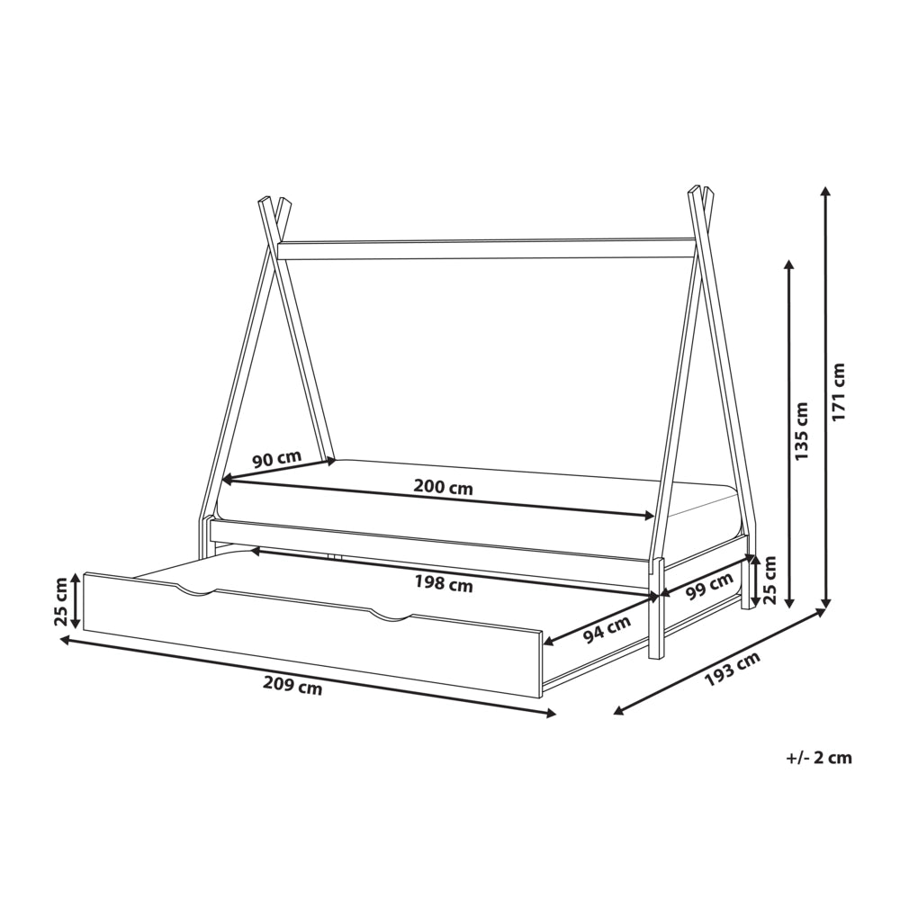Letto a ribalta per bambini in legno di pino grigio UE misura singola 90 x 200 cm letto a doghe per cameretta moderna per bambini.