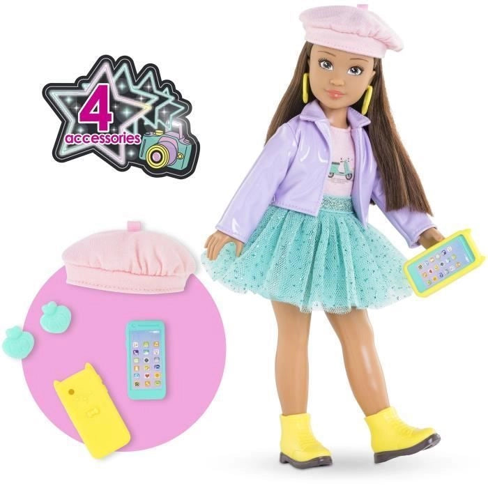 Bambola Fashion - COROLLE - Luna Fashion Week Paris - 28 cm - 4 accessori - Profumo di vaniglia - Dai 4 anni in su