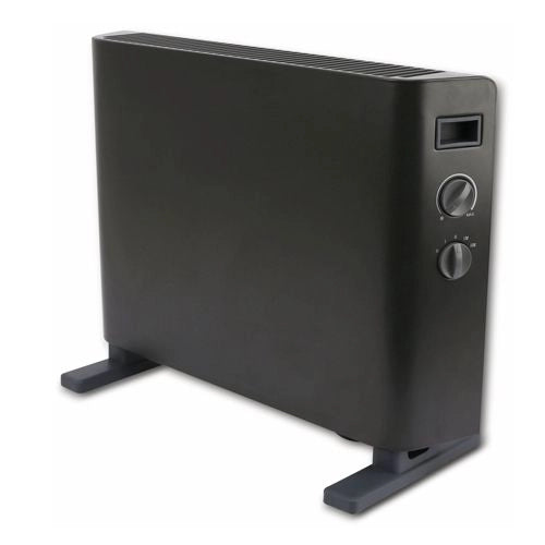 TERMOVENTILATORE ELETTRICO STUFETTA NERO DA PAVIMENTO