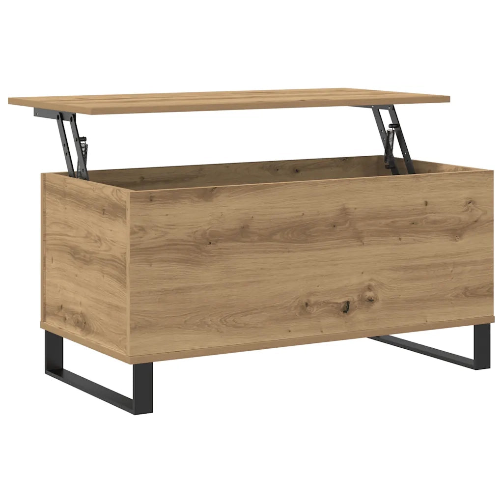 Tavolino Salotto Rovere Artigianale 90x44,5x45 cm in Truciolato 857443