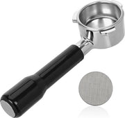 Portafiltro senza fondo - 54mm Acciaio inossidabile - Portafiltro rimovibile - Manico in plastica - Pezzo di ricambio - Portafiltro per macchine per caffè della serie 8
