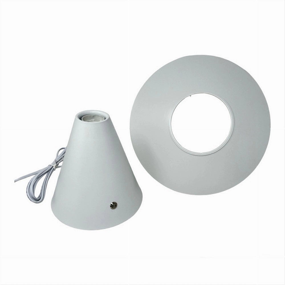 Trade Shop - Lampada Da Tavolo Decorativa Con Paralume A Cappello Orientabile Lume E27 D13 - Bianco