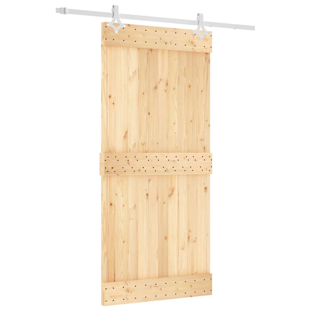 Porta scorrevole Naturale e Bianco 95 x 210 cm