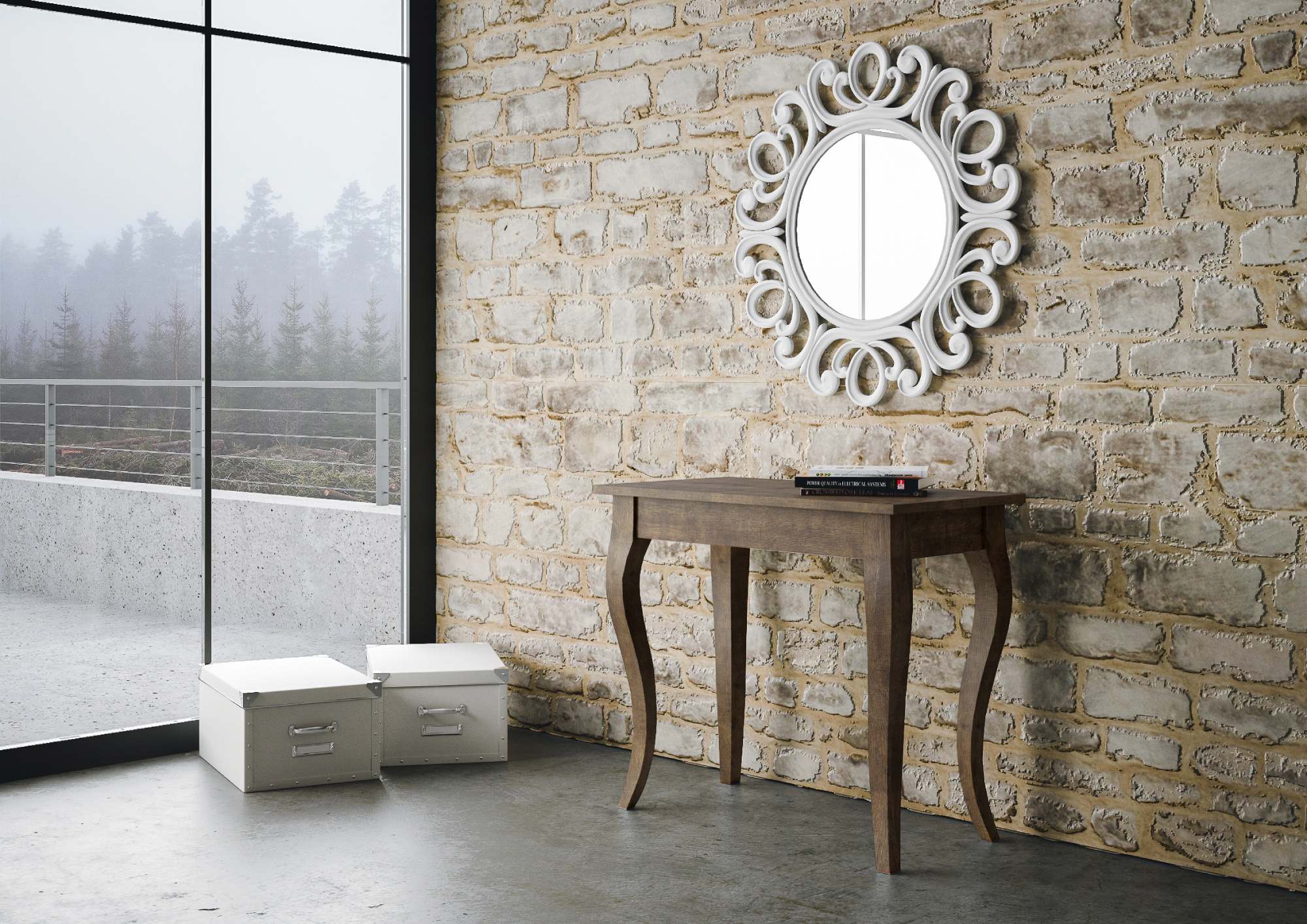 Consolle Allungabile in Legno H77x48x90/308cm Olanda Noce Classica