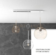 SOSP. OTTONE SAT. RETTANGOLARE 3 LUCI VETRI (GRANDE AM + MEDIO TR + PICCOLO AM) 1155OS-S3 RMIX-TA