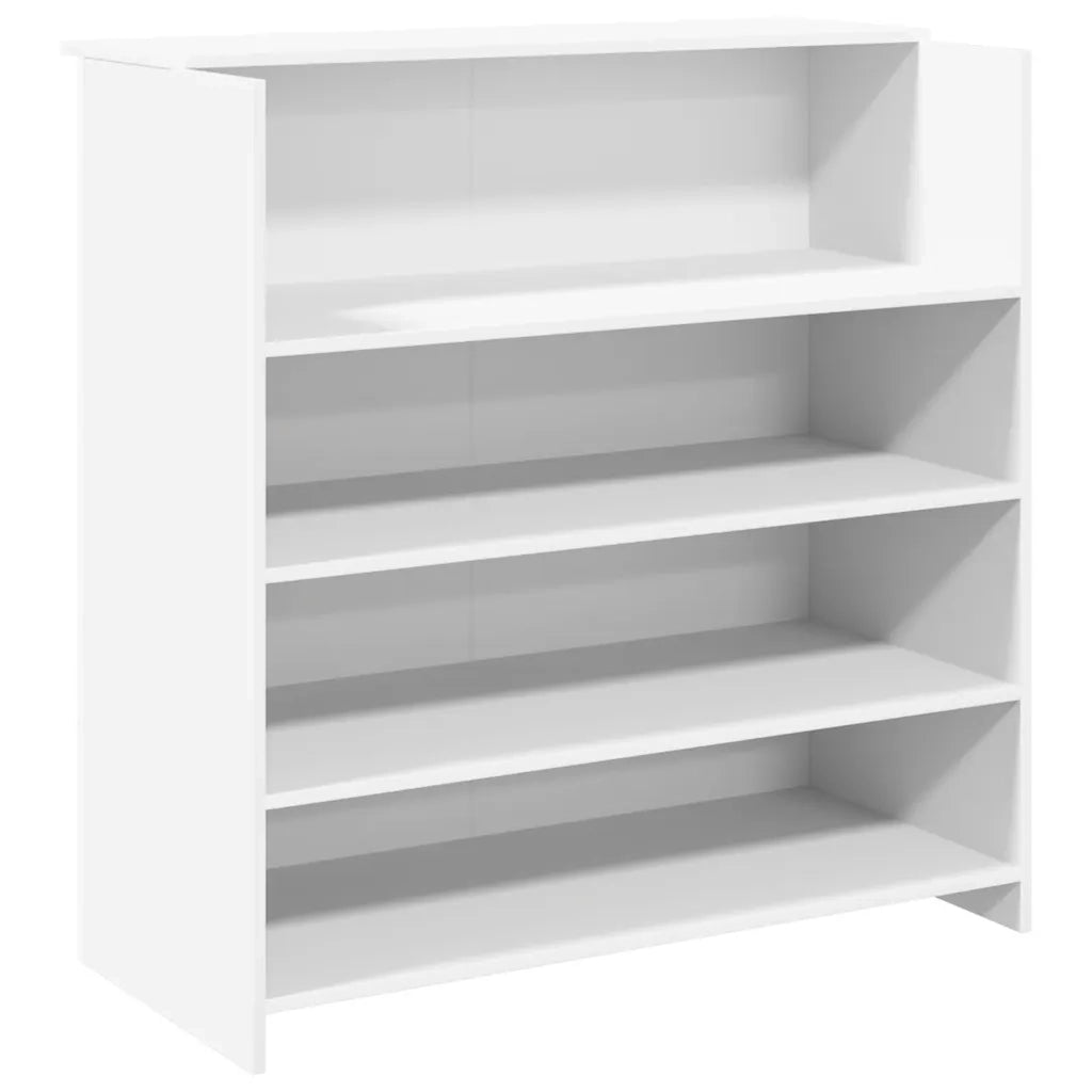 Scrivania per Reception-Tavolo per reception Bianca 100x50x103,5 cm in Legno Massello