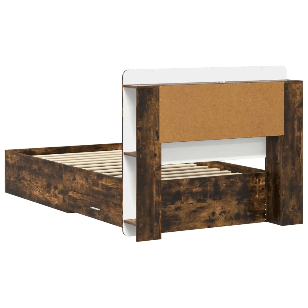 Telaio del letto con storage Rovere Fumo 90 x 190 cm 3433819