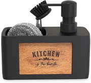 Dispensatore di sapone nero per la cucina - accessori per la cucina - 1 pezzo - nero