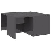 Tavolini salotto | Tavolino da caff¨¨ | Tavolino da Soggiorno 4 pz Grigio Lucido 33x33x33cm Legno Multistrato