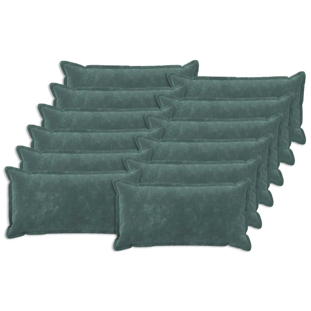Cuscino con cuscino HOUTEN 12 pz Blu mare Fleece in microfibra 934038