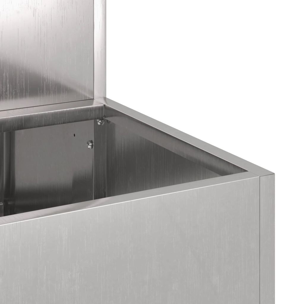 Fioriera da Giardino 2-Tier 100x60x45 cm Acciaio Inossidabile