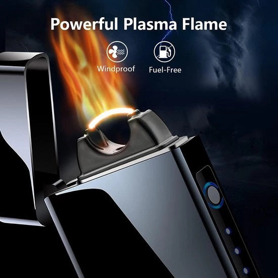 Arc plasma vlam aansteker oplaadbaar via USB - impermeabile all'aria - elettrico - per candele - nero