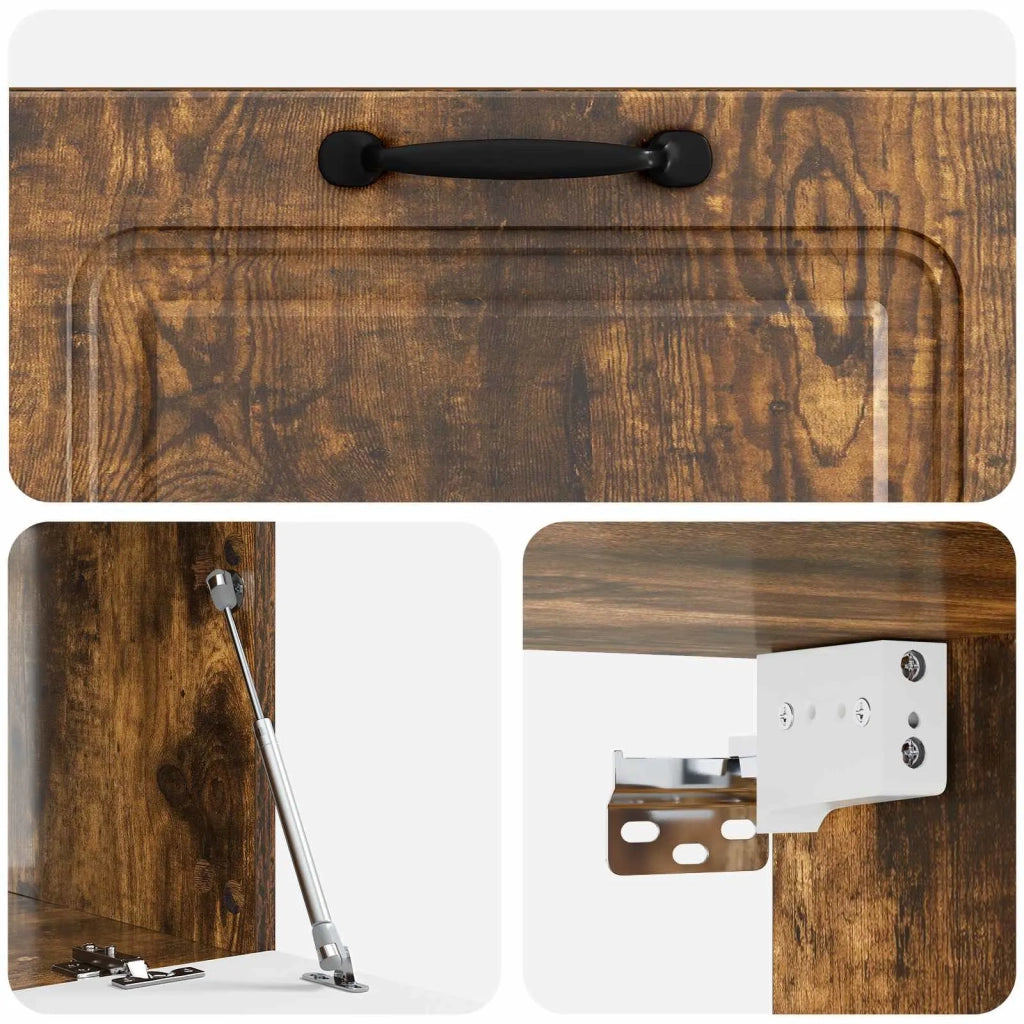 Mobile Porta TV da Muro Rovere Fumo 78,5 x 41 x 30 cm 899370