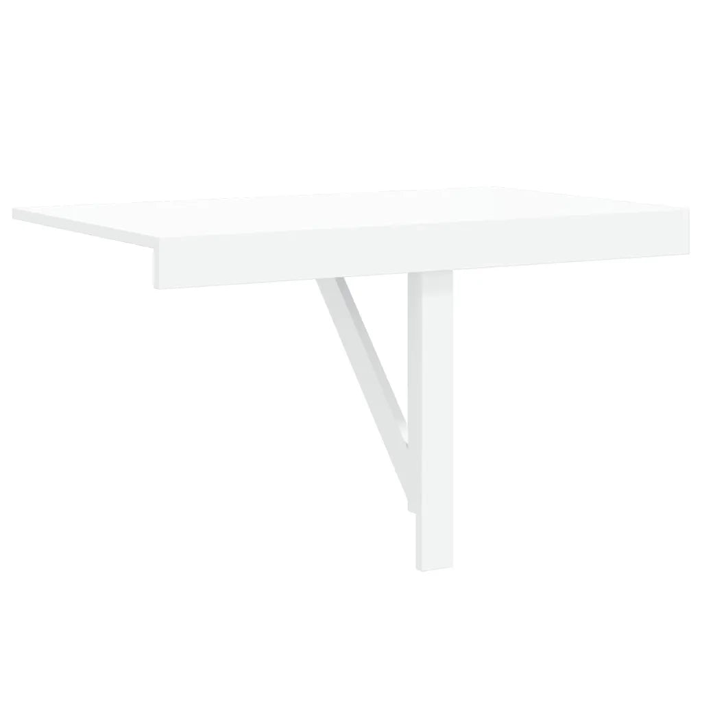 Tavolino Muro Pieghevole Bianco Lucido 100x60x56 cm Multistrato CFW2575535